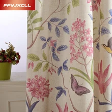 Fashion American Style Window Blakout Curtain for Living Room Bedroom Kitchen Treatments Cotton Linen Fabric Draperies