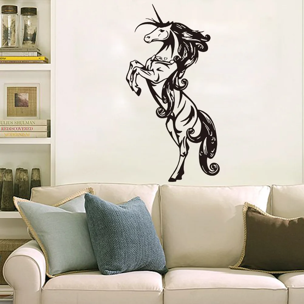 Jumping Horse Wall Stickers Animal Wall Decals Vinyl Self Adhesive Wallpaper For Kids Living