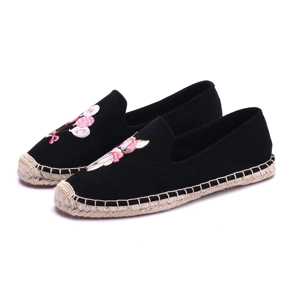 

Embroidery Casual Suede Shoes For Women Espadrilles