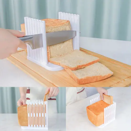

Pro Bread Slicer Cutter Mold Maker Slicing Cutting Guide Loaf Toast Kitchen Tool new