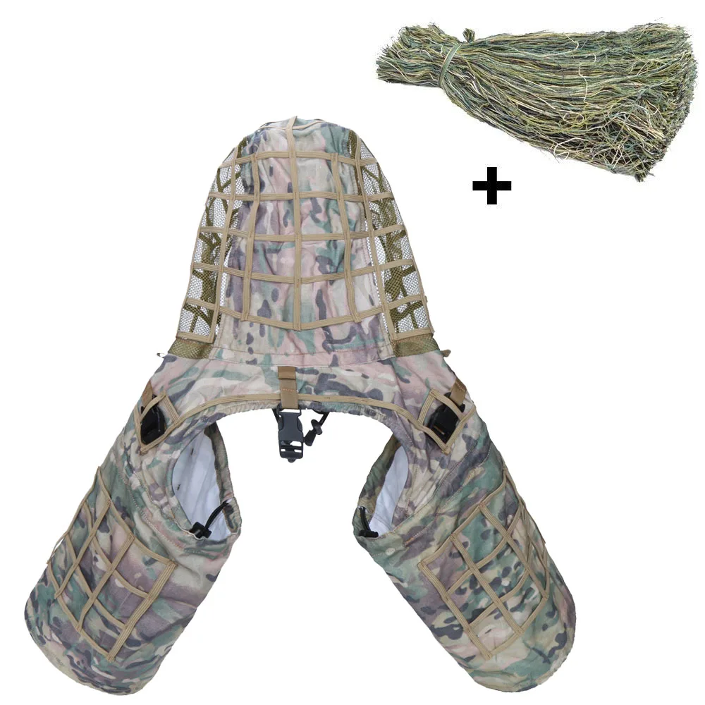 Sniper Ghillie Suit Foundation Viper Hood+ 1 сумка Ghillie Thread для создания собственного костюма Ghillie