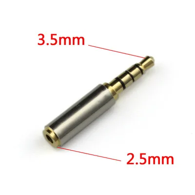 

High Quality 1pc Gold 2.5 mm Male to 3.5 mm Female audio Stereo Adapter Plug Converter Headphone jack