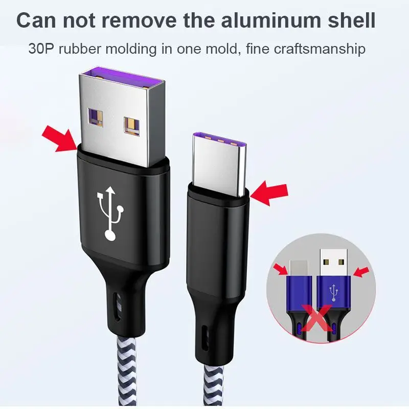 LANCASE USB C Quick Charge 3 0 5A Type кабель для Huawei Mate 20 Pro/P20 Lite 1 Быстрая зарядка передачи данных