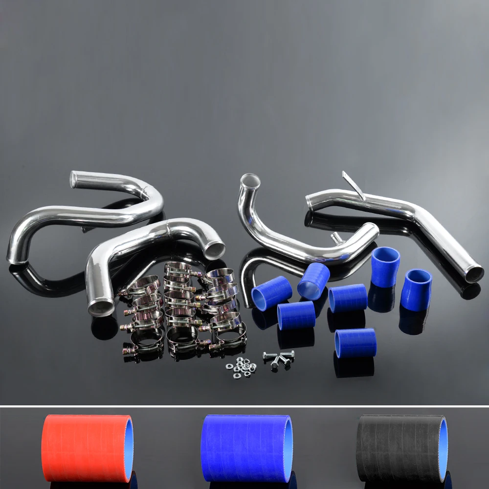 Bolt On Front Mount Intercooler Piping Kit Hose Blue For 9805 Jetta
