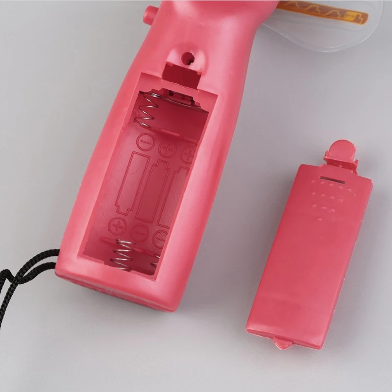 

Portable Handheld Cooling Fan Colorful LED Mini Light Battery Power With Strap