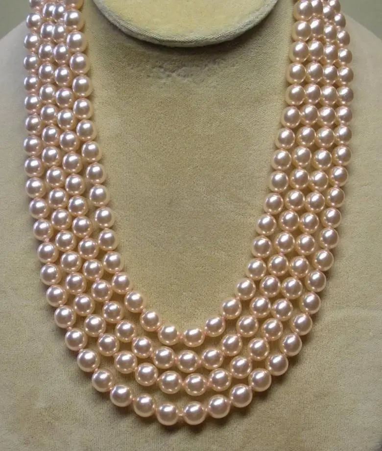 

DD Wholesale FREE SHIPPING >gorgeous CLASSIC 9-10mm natural south seas light gold pearl necklace 58inch