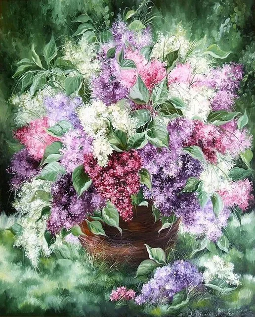 Full drill diamond painting cross stitch embroidery lavender pattern picture of home decor gift |