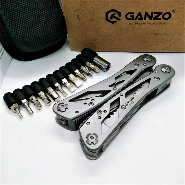 Ganzo 26 in 1 Stainless long nose EDC G202 Folding multi plier tool portable knife hand tools sets folding tools