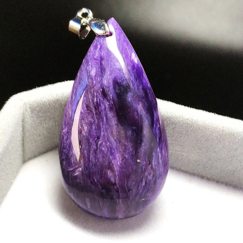 

Genuine Natural Blue Pietersite Pendant From Namibia Water Drop For Woman Man Gift 40.1x21.3x9.5mm Bead Jewelry Pendant AAAAA