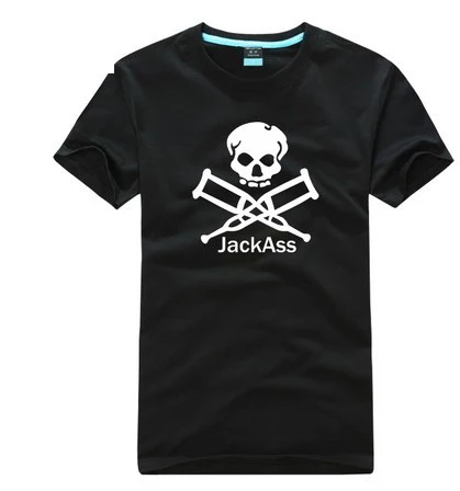 100% Cotton Custom jackass Movie Design T Shirts Printing Men Short sleeve diy shirts . | Мужская одежда