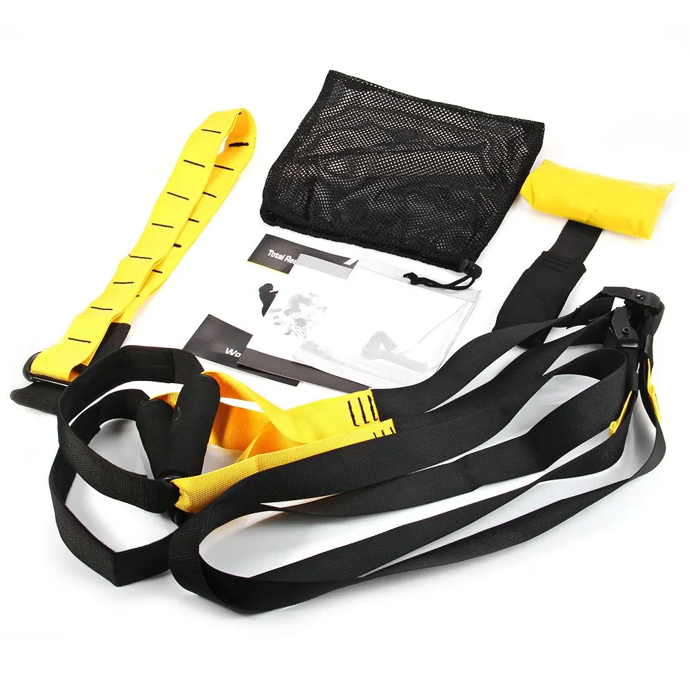 

Yoga Fitness Bands Hanging Belt Resistance Bands Tension Pull Rope Fitness Equipment Set Home Exerciser Training 3 Colors 2017