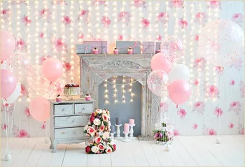 

One year old birthday Background Photography vinyl fotografia balloon photo Backdrops For Photo Studio accessories props lv-534