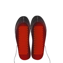 1 paio di solette riscaldate USB Pad scaldapiedi piedi scaldino calzino tappetino inverno sport all'aria aperta riscaldamento solette per scarpe inverno caldo