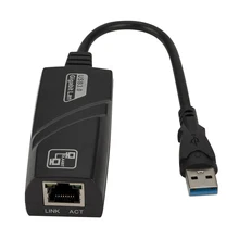 Черный USB 3,0 к Gigabit Ethernet RJ45 LAN(10/100/1000) Мбит/с сетевой адаптер для ПК к аксессуары для ноутбука