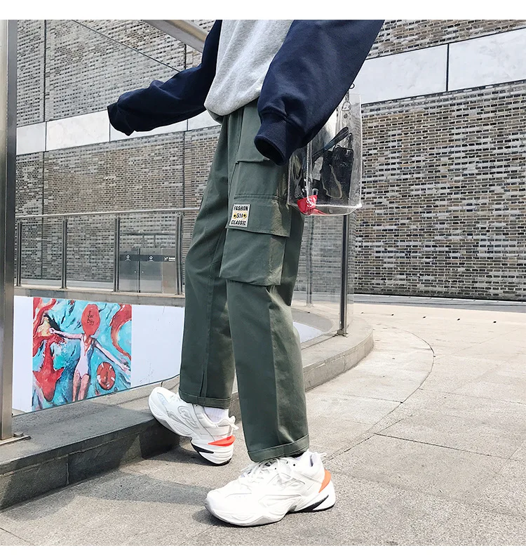 Восточные штаны мужские гонконгские версии свободные девять повседневные трендовые спортивная одежда мужские s джоггеры спортивные брюки
