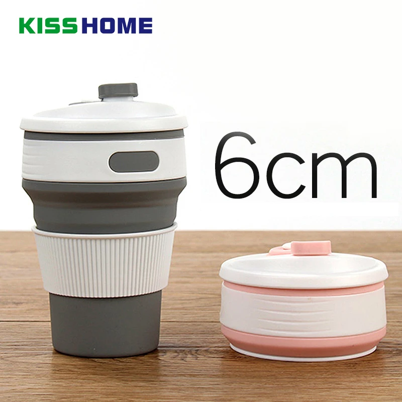 

13.8CM Collapsible 6cm Silicone travle Water Bottle Creative Mlti-function protable Coffee Home Accessories Office Kitchen