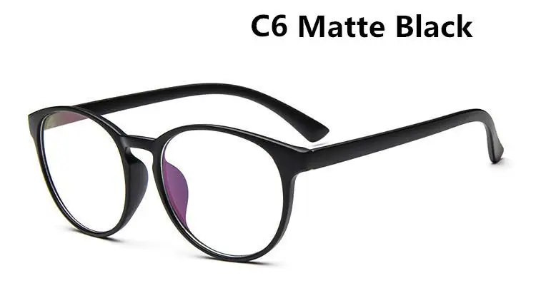 Классические круглые большие оправы очки оправа Очки для работы за компьютером оправа оптические прозрачные линзы украшения очки для чтения без градусов - Цвет оправы: matte black