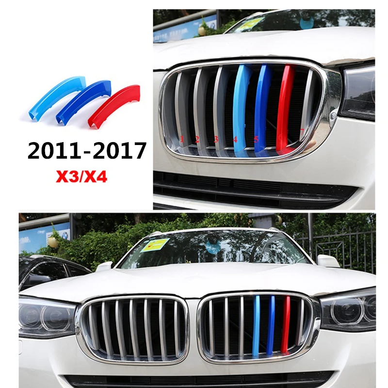 3D M Автомобильная передняя решетка отделка полоски Гриль Крышка
