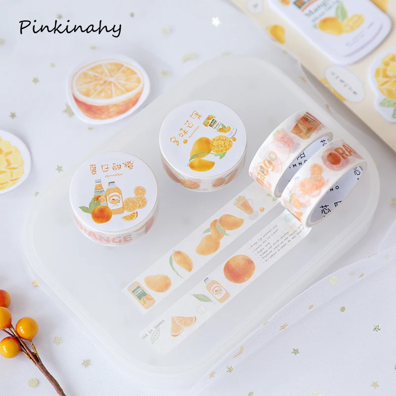 Милые вкусные напитки пуля журнал васи клейкая лента DIY Скрапбукинг персик