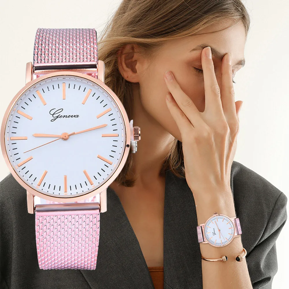GENEVA, Женские Классические кварцевые наручные часы с силикагелем, браслет, часы, роскошный бренд, повседневные Золотые женские часы, браслет A40