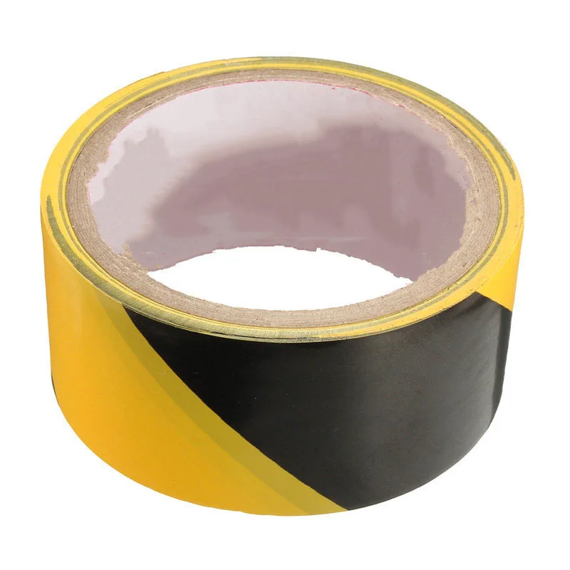 Прочное качество 45 мм черный и желтый самоклеющиеся опасности Предупреждение безопасности ленточная маркировка Безопасность мягкая ПВХ лента