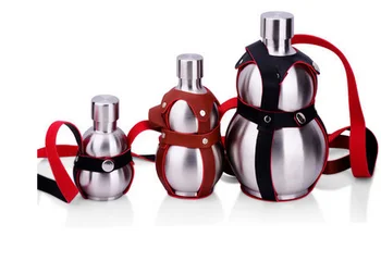 

2017 portable outdoor The gourd shape 304 stainless steel hip flask