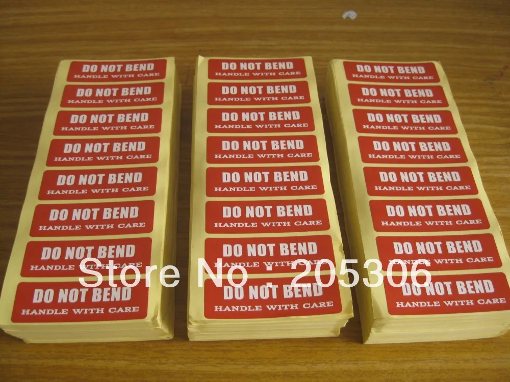 

3500pcs/lot 76x25mm DO NOT BEND Adhesive Shipping Label sticker Item No. DN08
