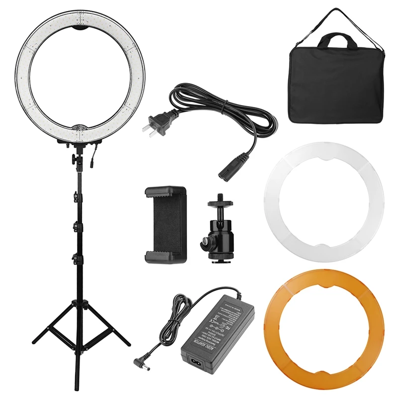 

ALLOET Camera Photo Photography Studio Phone Video 55W 240LED Ring Light 48cm 18" Dimmable Live Fill Ring Lamp With 200cm Tripod