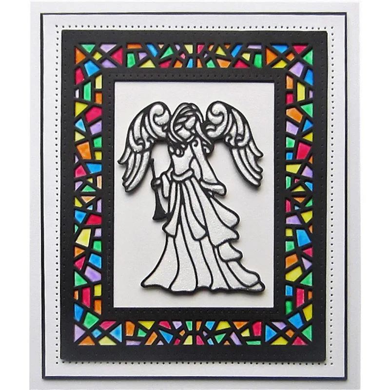 Rectangle Cathedral Glass Frame Metal Cutting Dies for DIY