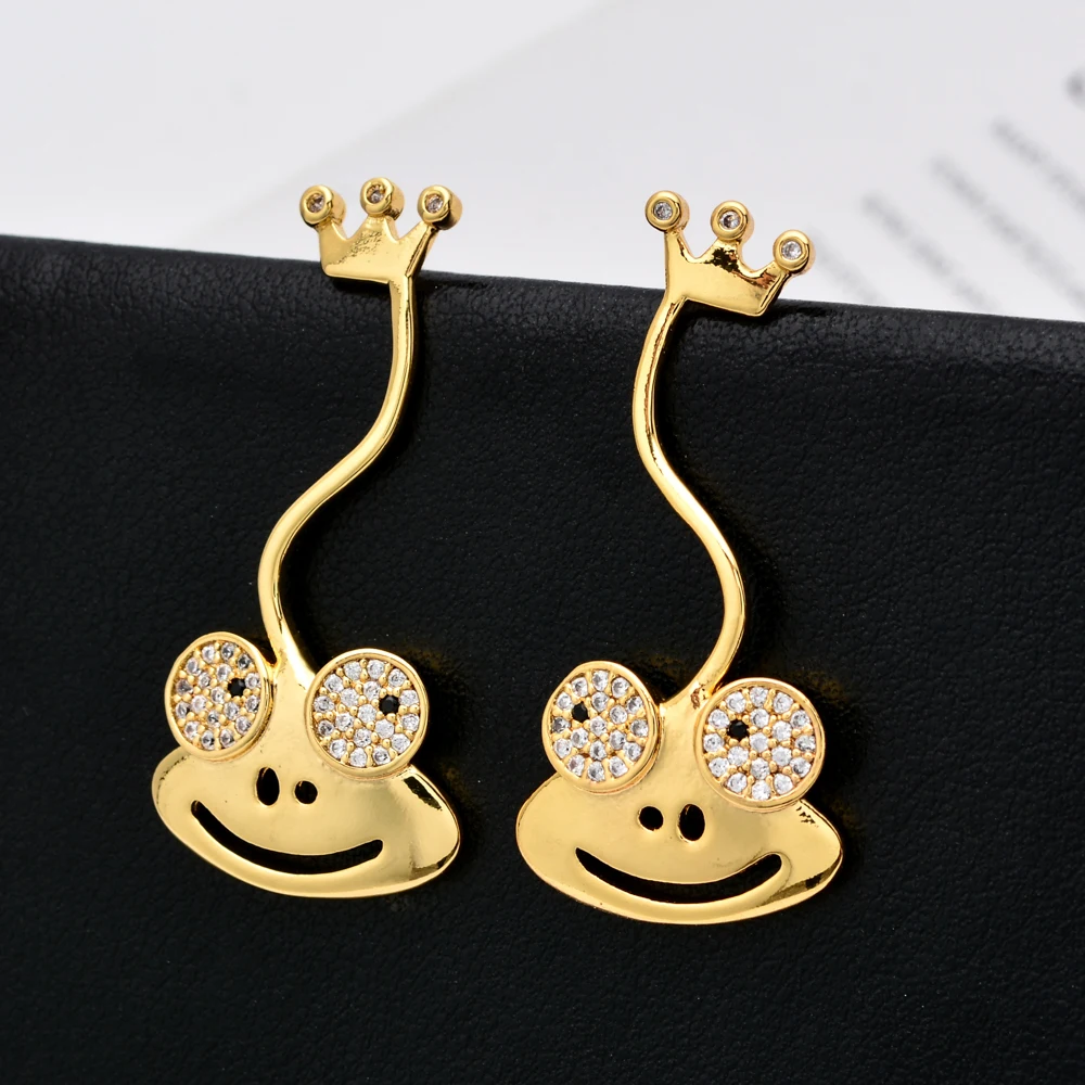 

Gorgeous frog prince zircon earrings Fashion animal zircon earrings for women/girls ER-259