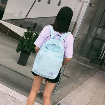 

High Quality Casual Bags Large Capacity Solid Color Waterproof Nylon Casual Backpack Hot Selling Popular Style School Bag YL5