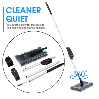 

Multifunctional Electric House Swivel Cordless Cleaner Automatic Home Cleaning Machine Black Easy Operate