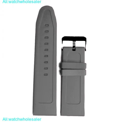 26mm Nice Grey Color Silicone Jelly Rubber Men Watch Band Straps WB1062D26JB