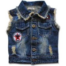 6047 BABY DENIM Vests Waistcoats baby boys fashion kids clothing baby children’s clothes spring&autumn Outerwear & Coats