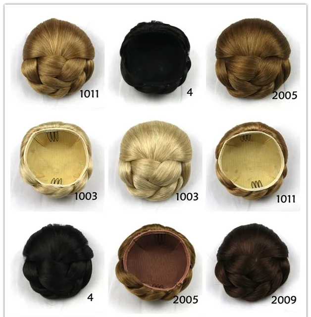 Online 1pcs Womens Synthetic Fake Hair Bun Wig Chignons 1pcs Womens Synthetic Fake Hair Bun Wig Chignons Roller Hepburn Hairpiece Clip Buns Tou Chignon Free Shipping