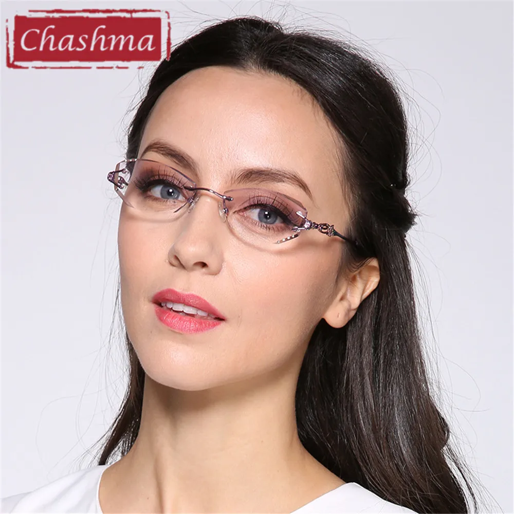 Chashma брендовые роскошные очки для коррекции близорукости чтения без оправы с