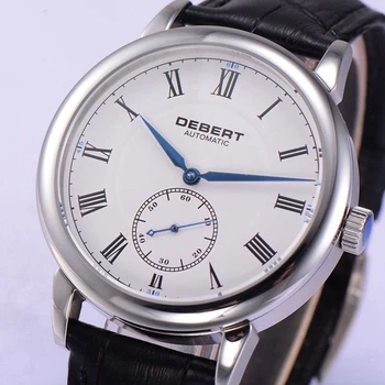 

Debert Sport Design leather Band Men Watches Top Brand Luxury Automatic mechanical Roman Marks Fashion Casual male watch Clock