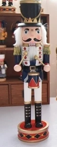 38 см высокий Рождественский праздник Щелкунчик король барабанщик солдат винтажный немецкий деревянный стол орех игрушка Zakka куклы - Цвет: Type 1