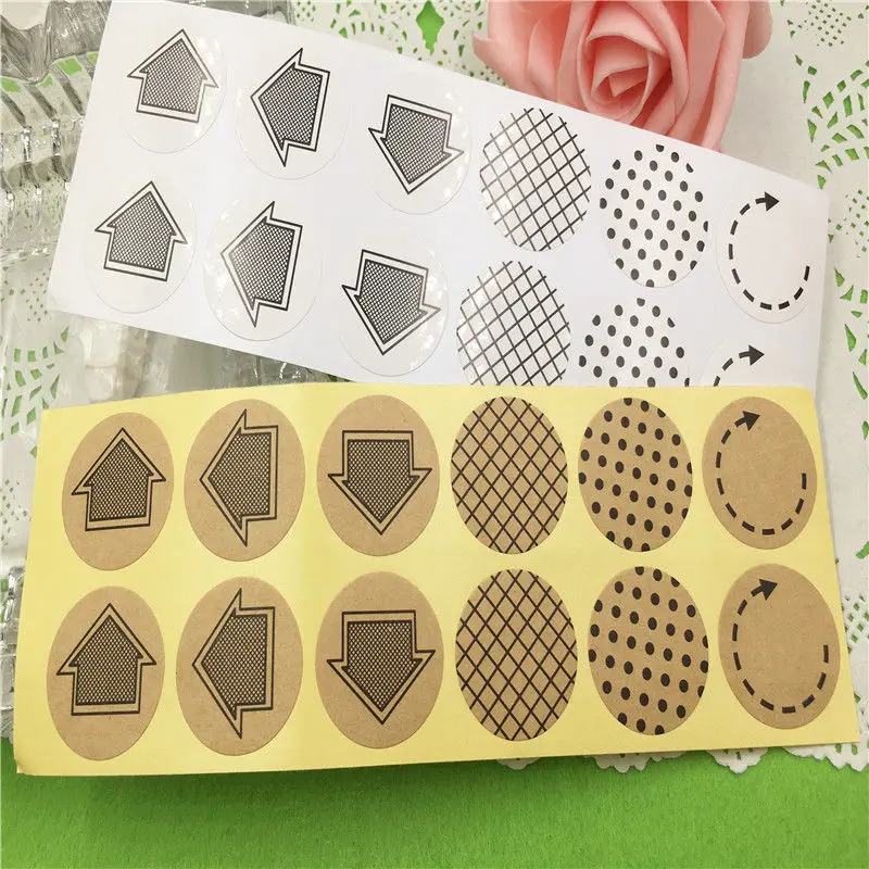 100Pcs/Lot Arrows Indicate Dots Round Self-Adhesive Paper Sticker For Luggage Bags Embellishment Label Sealing DIY New Stickers | Дом и сад