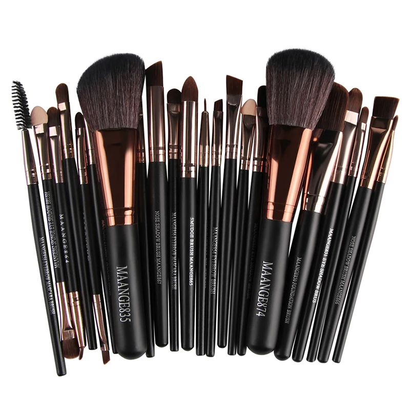 

22pcs/set Makeup Brushes Powder Foundation Eyeshadow Eyebrow Eyeliner Blush Make up Brush Set Cosmetic Soft Synthetic Hair