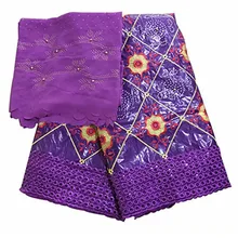 Желтый Базен riche getzner nouveau хлопок бассейна riche ткань Французский Хлопок сухое кружево для свадьбы 5+ 2 ярдов/партия