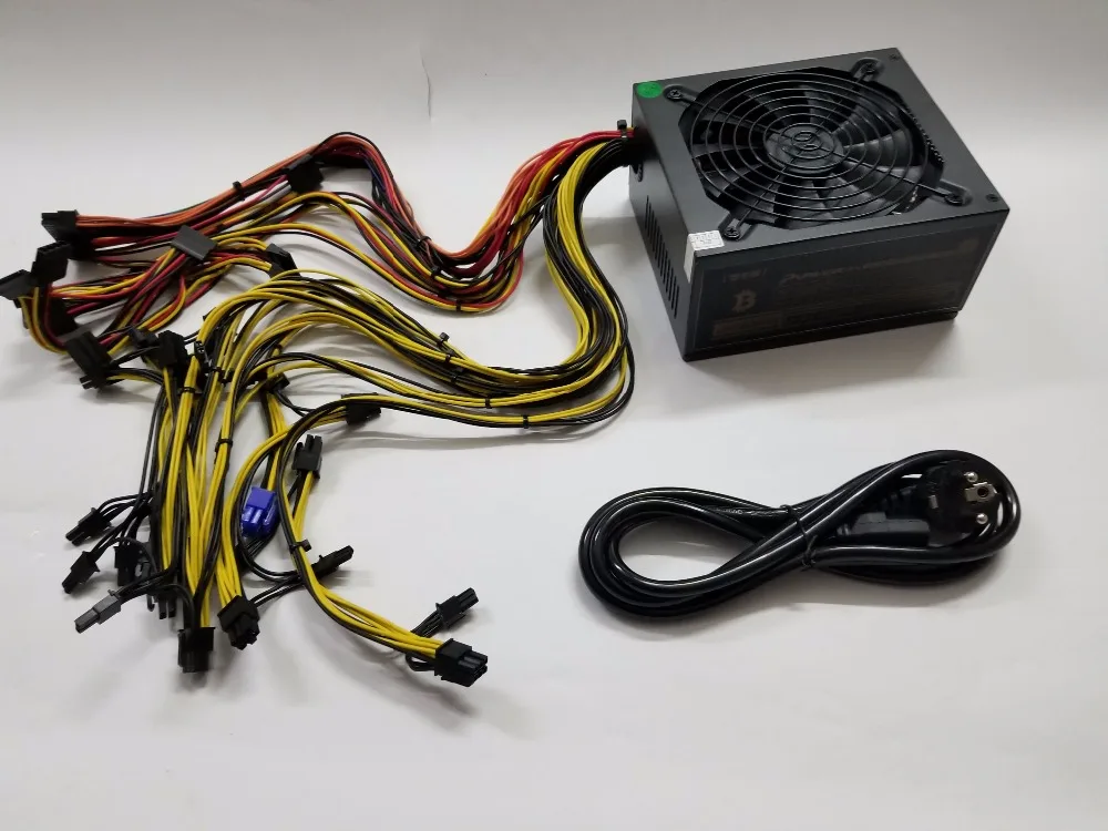 ETH miners источник питания 1600W 12V 125A выход. Включая 26 PCES 4Pin 4+ 4pin 6+ 2Pin 24Pin SATA разъемы от YUNHUI