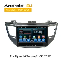 2 Din Android Full HD pantalla táctil Octa Core sistema para Hyundai ix35/Tucson 2017 con GPS de navegación del coche reposacabezas radio Estéreo