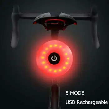 

New USB Rechargeable Bike Light Tail Lamp LED Bicycle Warning Safety Helmet Lamp