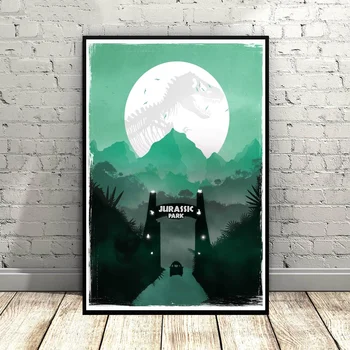 

Jurassic Park Poster Canvas Poster Movie poster Wall Pictures for Living Room No Frame
