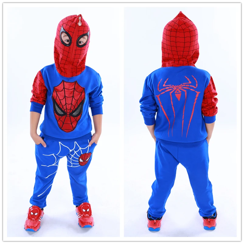 Spiderman Children Boys Suits Clothing Baby Boy Spider man Sports set 2