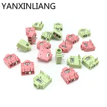 Connecteurs Jack stéréo PJ-307 PJ307, 3.5mm, PCB 3F07, 5 pièces rose et 5 pièces vert, 10 pièces