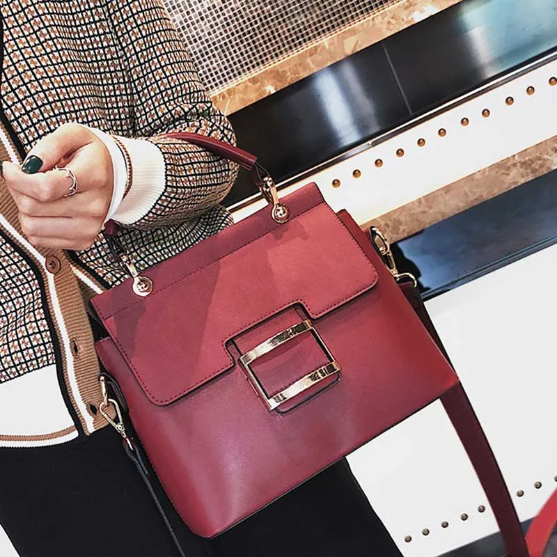 Women Luxury Leather Handbag Metal Hasp Female Messenger Bag Large Casual Lady Shoulder Bag Fashion Travel Crossbody SS7053 (6)