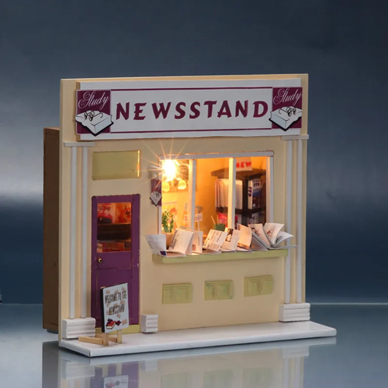 iiE CREATE 2018 New DIY 3D Wooden Grocery Store Doll house miniature  LED+Furniture Doll house room for children Lover (2)