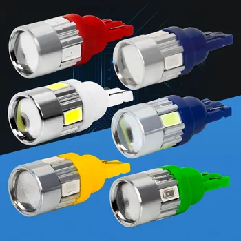 

T10 6 SMD 5630 LED Projector Lens Auto Wedge Reading Dome Lamp WY5W 194 192 W5W 6SMD 5730 LED Car Marker Light Parking Bulb 12V